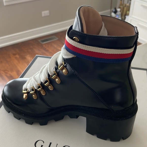 Gucci Black Trip Lug Sole Boot - Picture 5 of 9